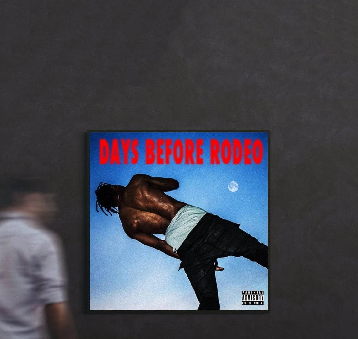 Travis Scott  Days Before Rodeo Album Cover Poster Canvas Print Rap Hip Hop Music Star Singer Home Wall Painting Decoration