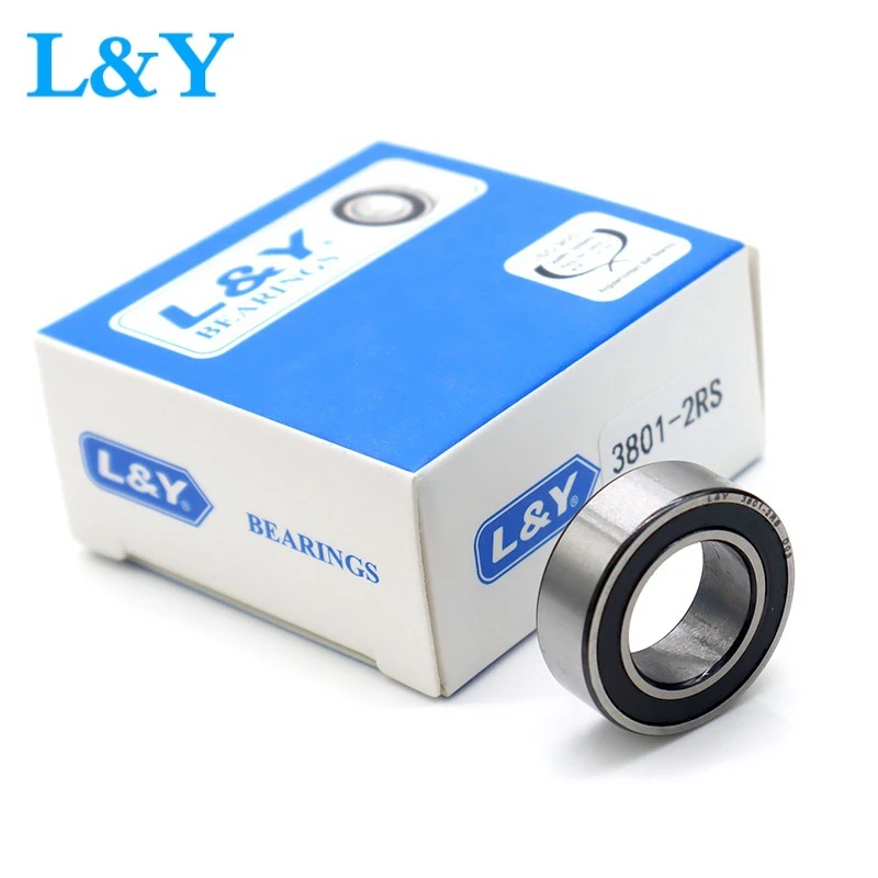 10pcs L&Y high speed bearing 3800 3801 3802 3803 3804 3805 3806 3807 3808 -2RS double row angular contact ball bearings