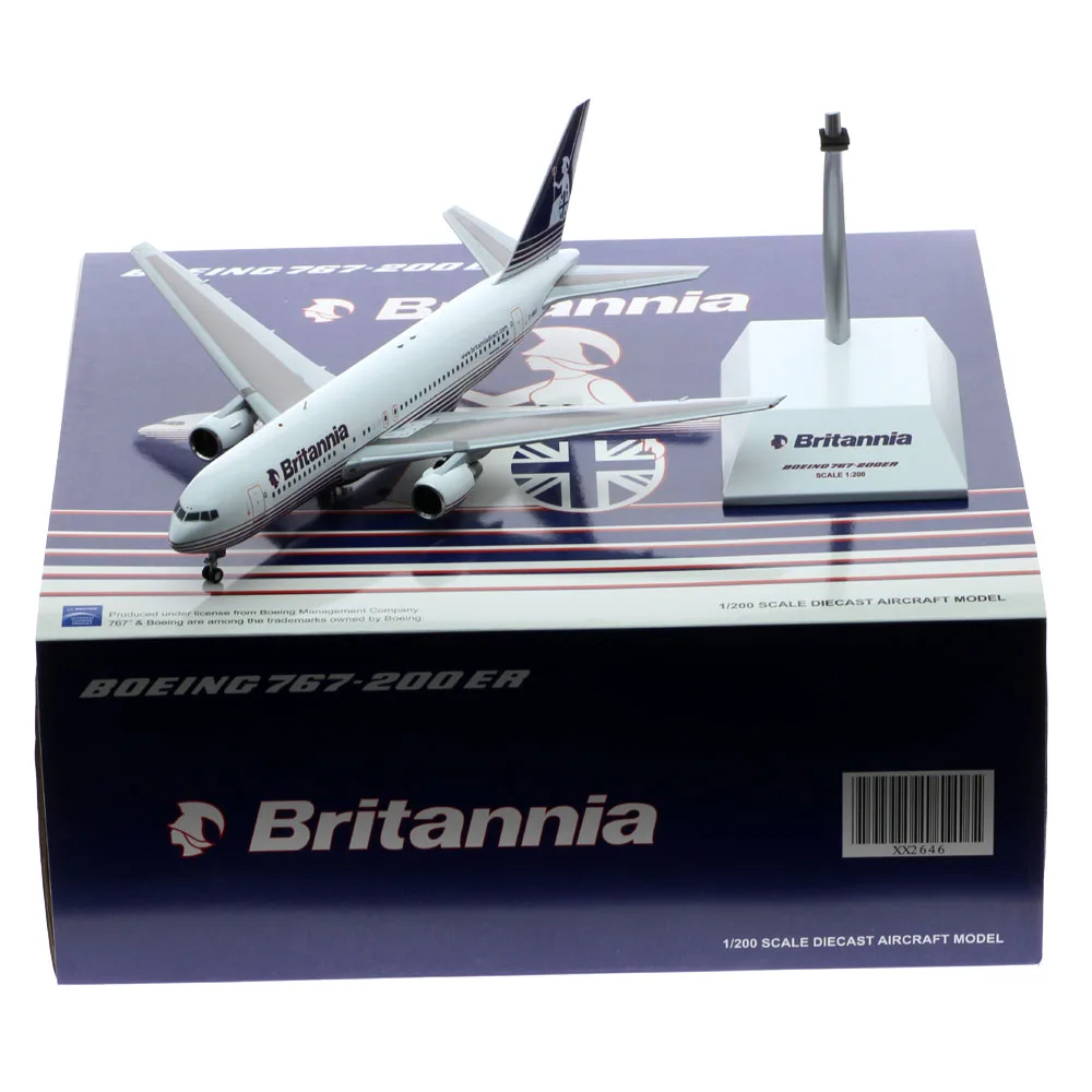 

1:200 Alloy Collectible Plane Gift JC Wings XX2646 Britannia Airlines Boeing 767-200ER Diecast Aircraft Jet Model Reg#G-BRIF