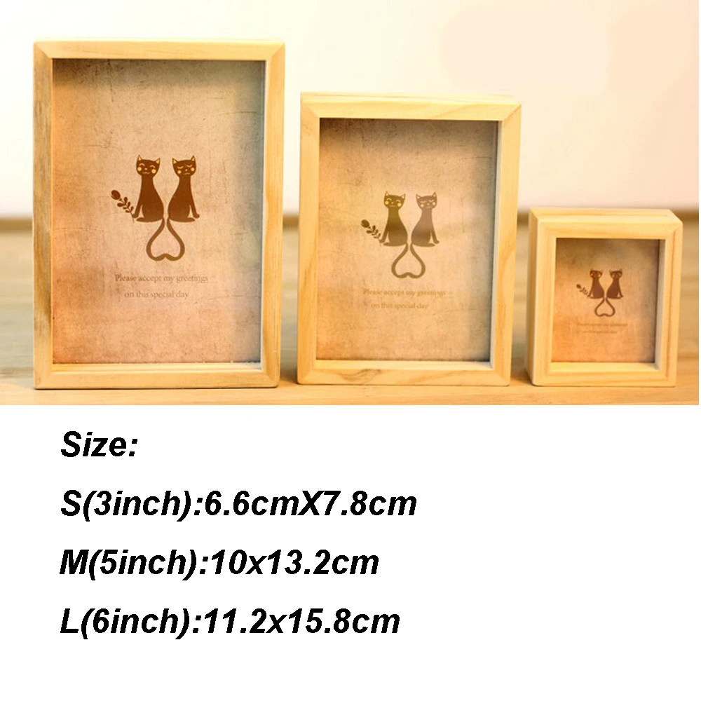 Hot 1PC Vintage Multi Decorative Wooden Photo Frame Online Home Decor Art Wedding Mini Pictures Frames DIY Family Home Decor