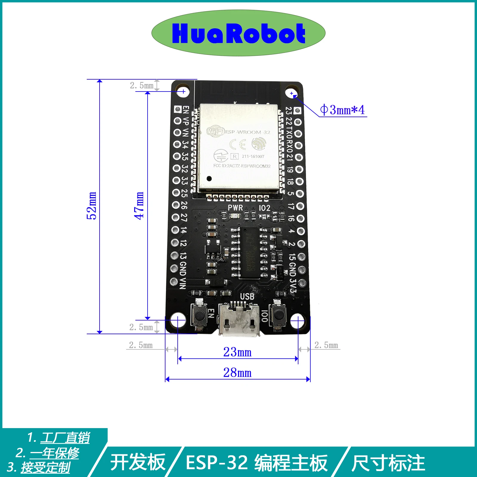 La placa de desarrollo Esp32 está equipada con módulo de Esp-wroom-32, WiFi, Bluetooth, Internet de las cosas, admite Duino