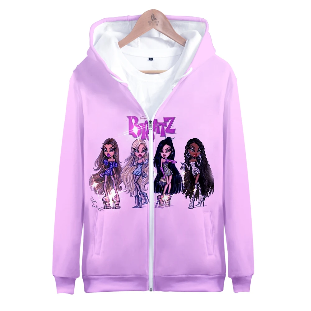 Bratz Jacket Hot Sale Series Hoodies Sweatshirt  Anime 3D Printed Jacket Unisex Zipper Hoody