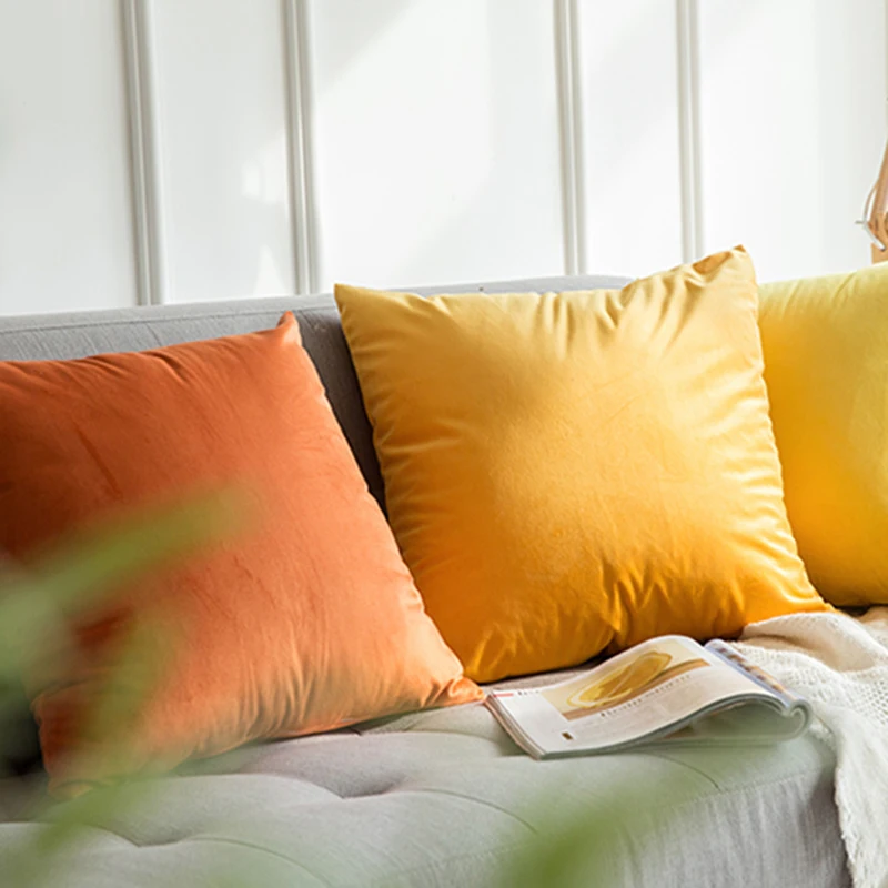 Nordic 50*50 Cushion Cover Velvet Pillow For Living Room Decorative Housse De Coussin 60*60 Home Decoration Funda Cojin 50x70