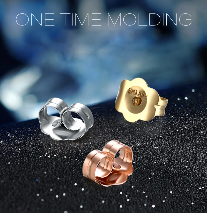 MADALENA SARARA AU750 Gold Stud Earrings Stopper For All Purpose Style 18K Gold Earring Back Easy Take-Off No Allergy