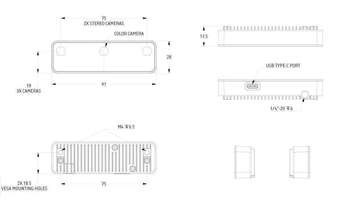 Imagem -04 - Oak-d-lite Binocular Profunda Inteligência Artificial Máquina de Câmera Visão Opencv ai Incorporado