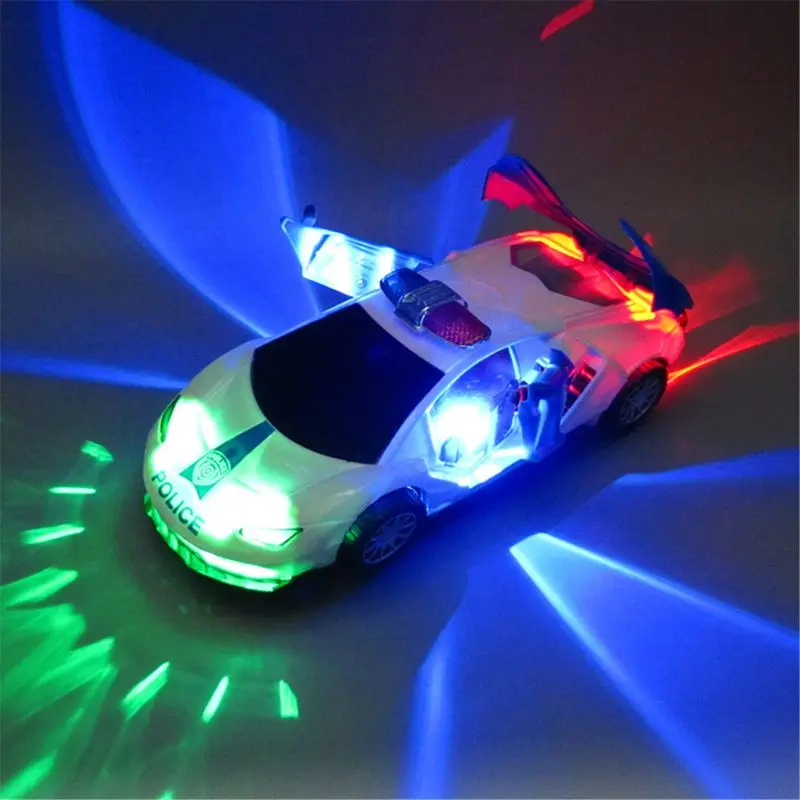 

Bump & Go Electric Police Car Live Action Deformation Toy with Lights and Sounds