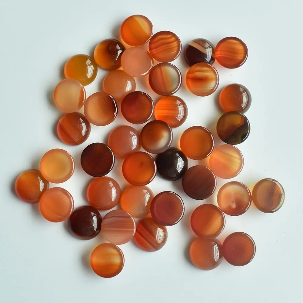 Modische, hochwertige gemischte runde CAB-CABOCHON Natursteinperlen für Schmuckzubehör, 12mm, Großhandel, 50 Stück/Lot, kostenloser Versand. – Detail 17