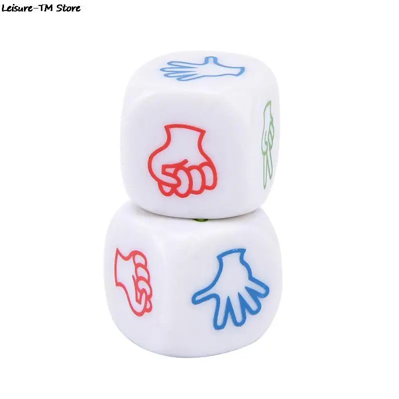 2Pcs Finger Guessing Game Dice Rock Paper Scissors Game Toys Scissors Stone Boson Family Party Board Games