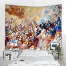 Virgin Mary World Famous Paintings Background Decoration Tapestry Curtain Wall Cloth Nordic Bohemian Style Hanging Home Bedroom