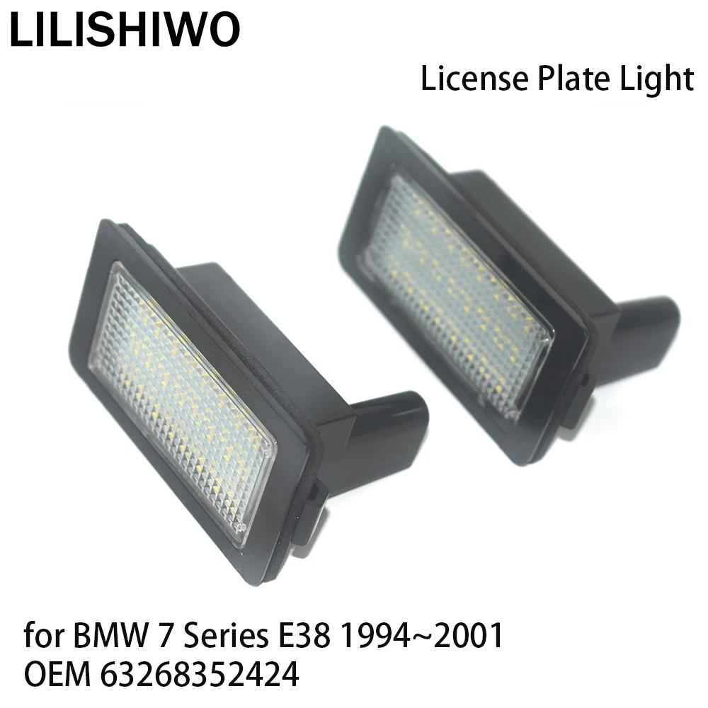 

LILISHIWO Car Number License Plate Light Lamp LED Lights for BMW 7 Series E38 1994~2001 OEM 63268352424