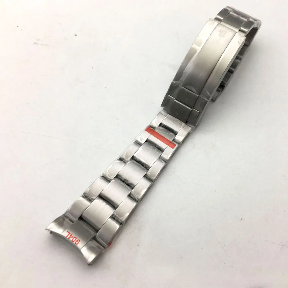 Steel Strap Fine Tuning Strap 316L Stainless Steel Watch Strap Sand 20mm Solid SUB Stainless Steel Folding Buckle