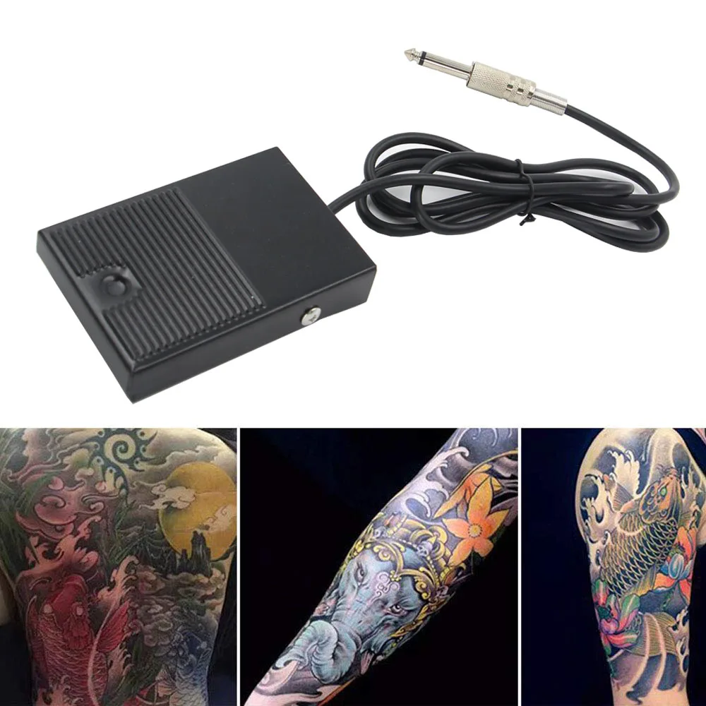 Black Plastic Tattoo Foot Pedal Switch Pedal Compact for Tattoo Power Supply Machine Accessory Anti Slip Foot Tattoos Pedal Tool