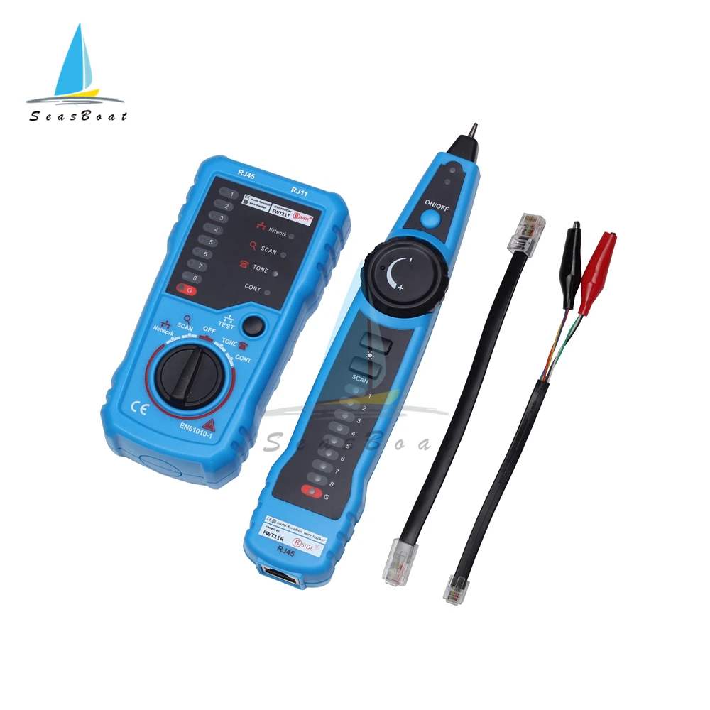 

FWT11 RJ11 RJ45 Cat5 Cat6 Telephone Wire Network Tracker Tracer Toner Ethernet LAN Cable Tester Detector Line Finder Gadgets