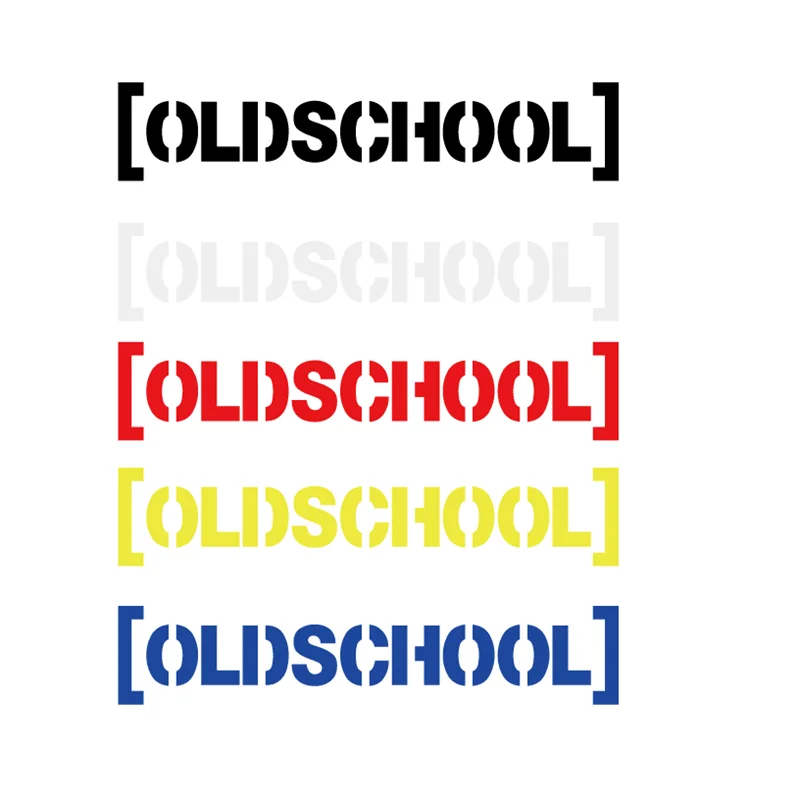 Fun Car Styling Oldschool Vinyl  Reflective Car Sticker Decal Black /Silver white/red/yellow/blue