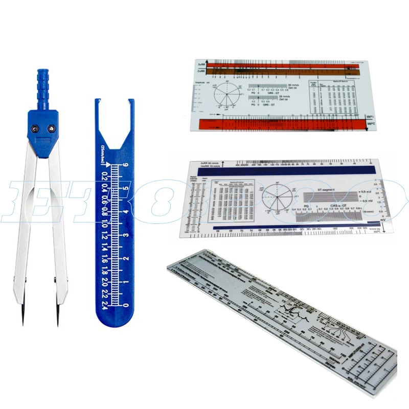 New PVC ECG ruler medical ruler ECG goniometer ECG Medical Caliper ECG Caliper electrocardiogram divider Medical ECG Divider