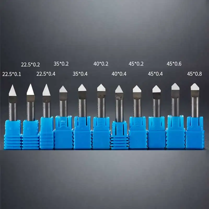 UCHEER 1pc SHK6mm diamant gravure bits PCD outils CNC routeur lettrage gaufrage bits pour marbre, granit CNC pierre sculpture coupe