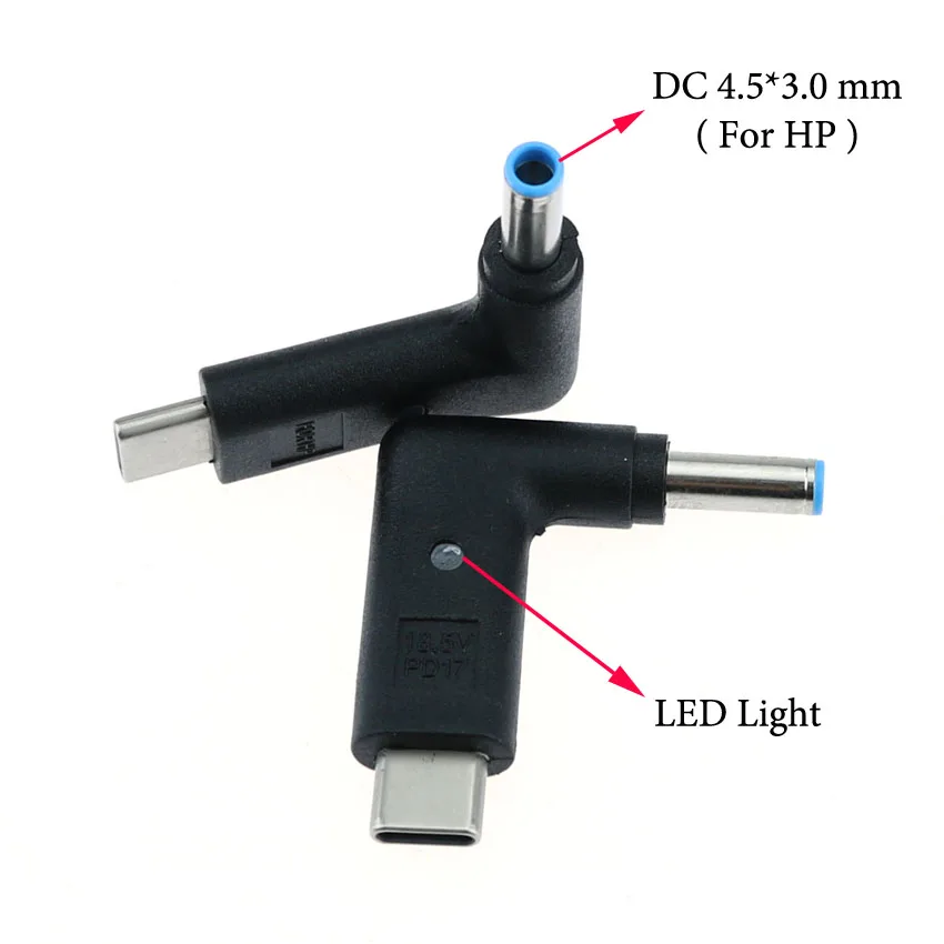 1 шт., адаптер-конвертер USB Type-C (папа) на 7,4*5,0 мм, 4,5*3,0 мм, 5,5*2,5 мм