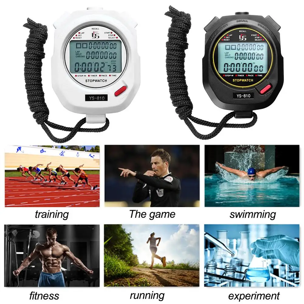 Ręczny stoper cyfrowy chronograf sportowy zegarek treningowy zegarek ze stoperem Outdoor Sports Running Chronograph Stop Watch