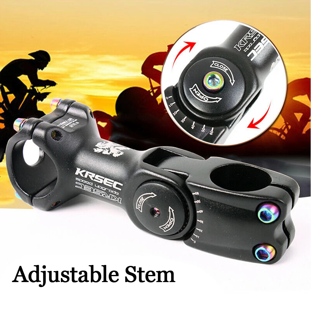 31.8/25.4mm mountain bike stem MTB Road Bicycle Adjustable Stem 60 Riser 90 110mm Bicycle Parts Fiting For XC City Bike