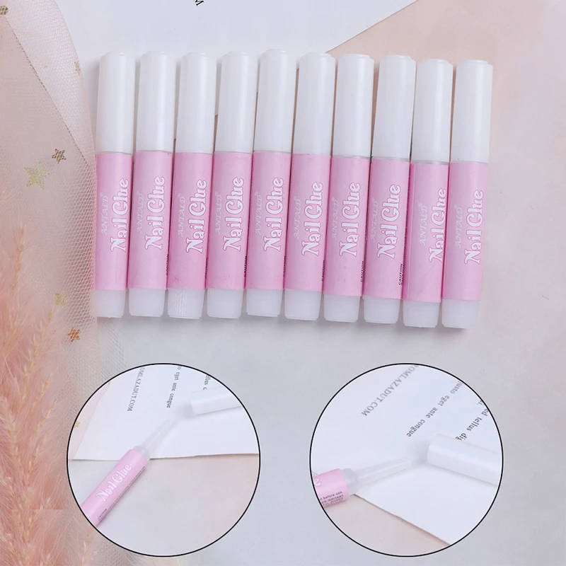 

10Pcs/Set 2g False Nail Extension Glue Mini Beauty Nail Glue False Art Decorate Tips Acrylic Glue Nail Accessories