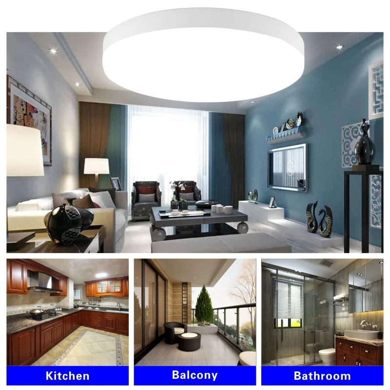 LED Ceiling Light 12W 24W PIR Motion Sensor Modern Lamp Surface Mounted Auto Smart Sounds Control AC 220V Round Panel Light
