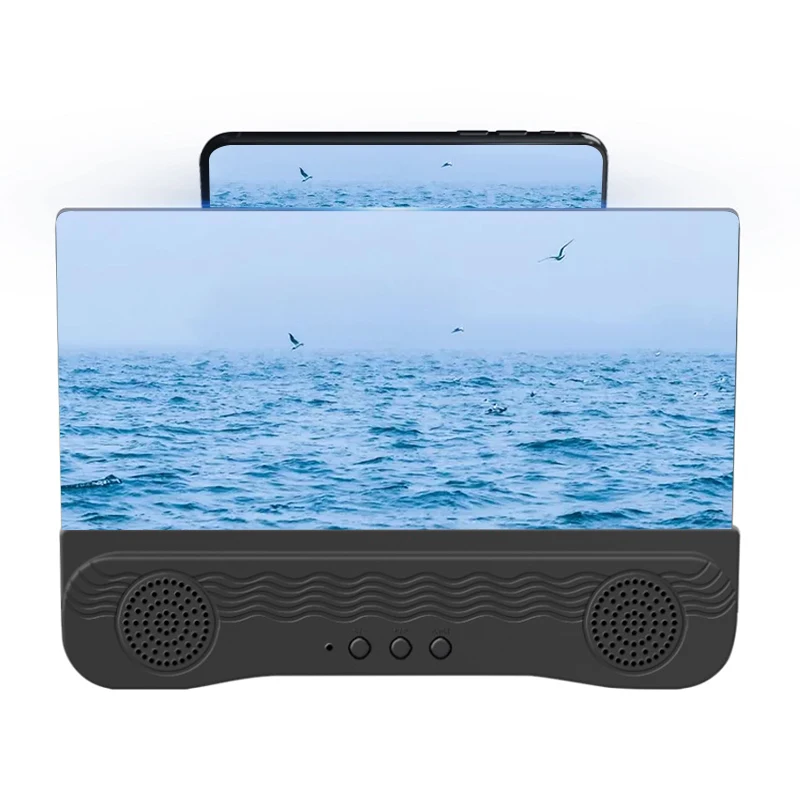 2021 New 4 In 1 K9 Anti-Ultraviolet Bluetooth Speaker 14 Inch HD Mobile Phone Screen Amplifier Holder emergency power supply