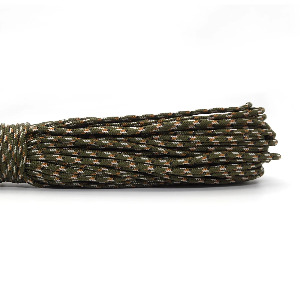 2mm Paracord  25FT 100FT Rope 1 Strand Paracorde Outdoor Survival Equipment Clothesline DIY Bracelet Wholesale