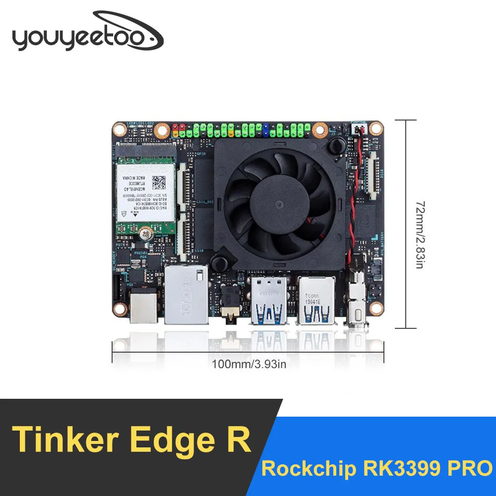 youyeetoo ASUS Tinker Edge R Single Board Computer Rockchip RK3399PRO Artificial Intelligence Android 8.1