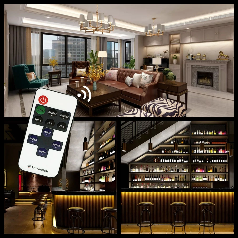 9Key/11Key/14Key Controller SingIe Color Led ControIIer With Led Remote Dimmer For 5050 3528 2835  Led Strip DC5-24V