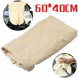 Car Care Chamois Leather Cleaning Cloth, Toalha de lavar, Equipamento de pano para limpeza de carros, janelas, telefones celulares, câmeras, espelho, 1pc