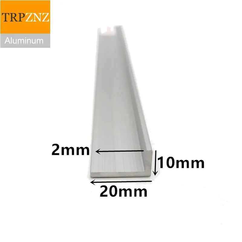 10x20mm, thick 1mm/2mm, 6063 Right  Angle aluminum,L-shaped aluminum alloy,Aluminum edging triangle profile