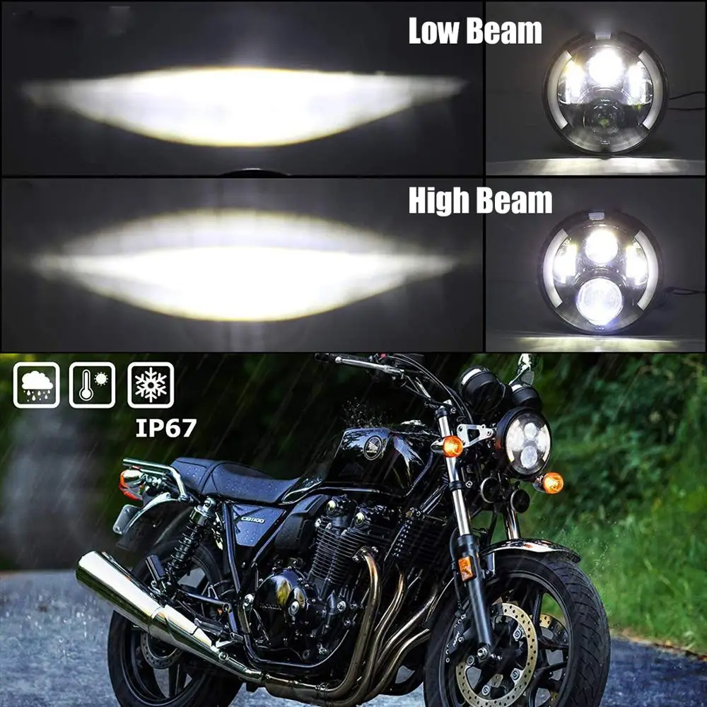 7 Inch Headlight For Honda Bike High/Low Switching CB400SF Led Headlights With Blinker And DRL Function VTR250 CB1100 CB750