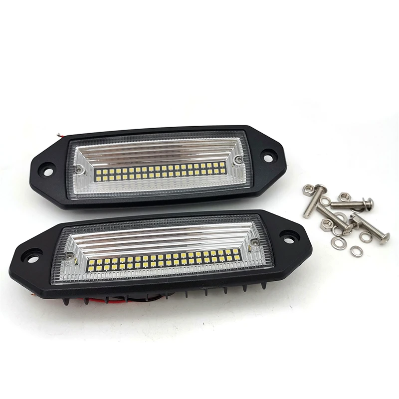 2Pcs 7 Inch 120W 12000LM Flush Mount Work Light Flood LED Light Bar Driving Off Road Waterproof