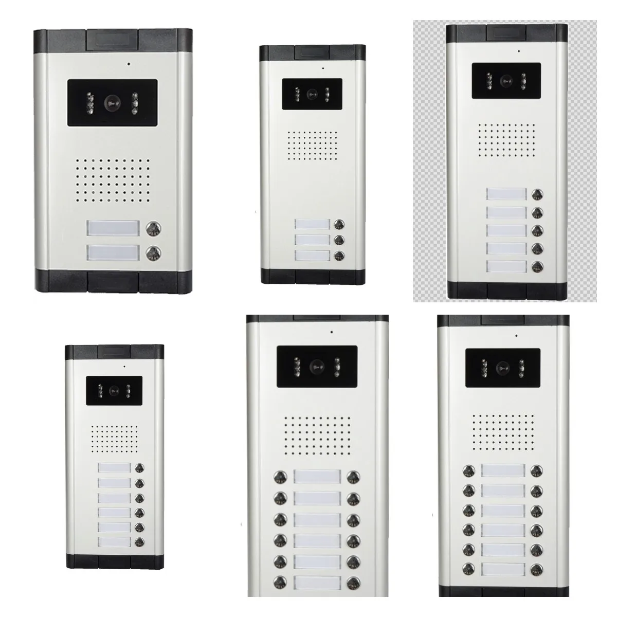 Multi Apartment Video Door Phone System, Video Intercom Doorbell System, IR Camera with LOCK, 2 ~ 3 Apartments, 7\