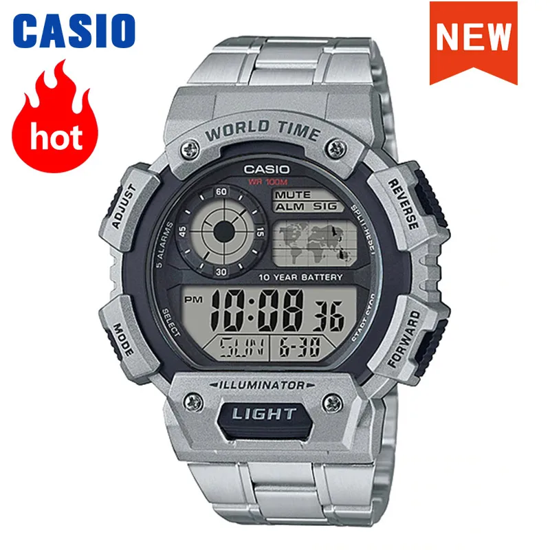 Casio watch men top brand luxury LED digital 100 meters waterproof quartz watch sports military watch relogio AE-1400