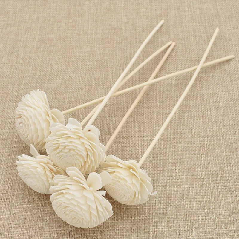 5pcs 3mm Flower Shape Rattan Reed Oil Diffuser Refill Stick Reed Diffuser Replacement Stick DIY Handmade Home Decor