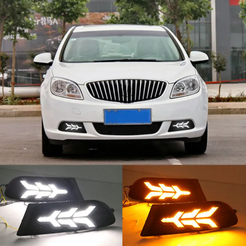 2PCS For Buick Excelle GT 2010-2013 Auto LED Daytime Light Running Light DRL Front Fog Lamp Day Light