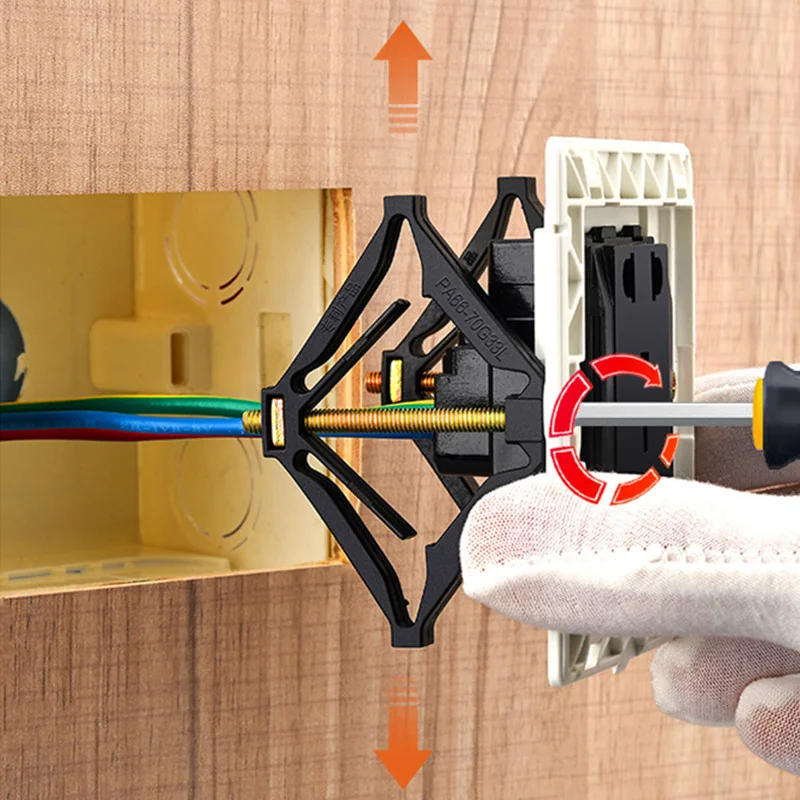 10set Hot cassette repairer 86mm Type dark box wall socket junction Switch Bottom box Support Fixed Rod Electrical Accessories