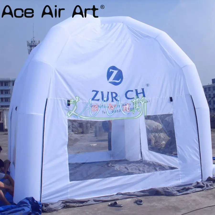 White Square Inflatable Spider Tent with Full Dome Roof for Party, Event and Advertisements, New Style, 2022