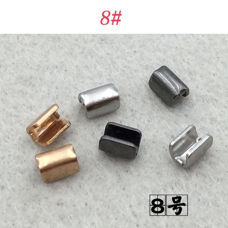 20pcs/lot 3#5#8#10#12#15golden silver black bronze U-shaped long European metal zipper stopper for repair zipper accessories2013