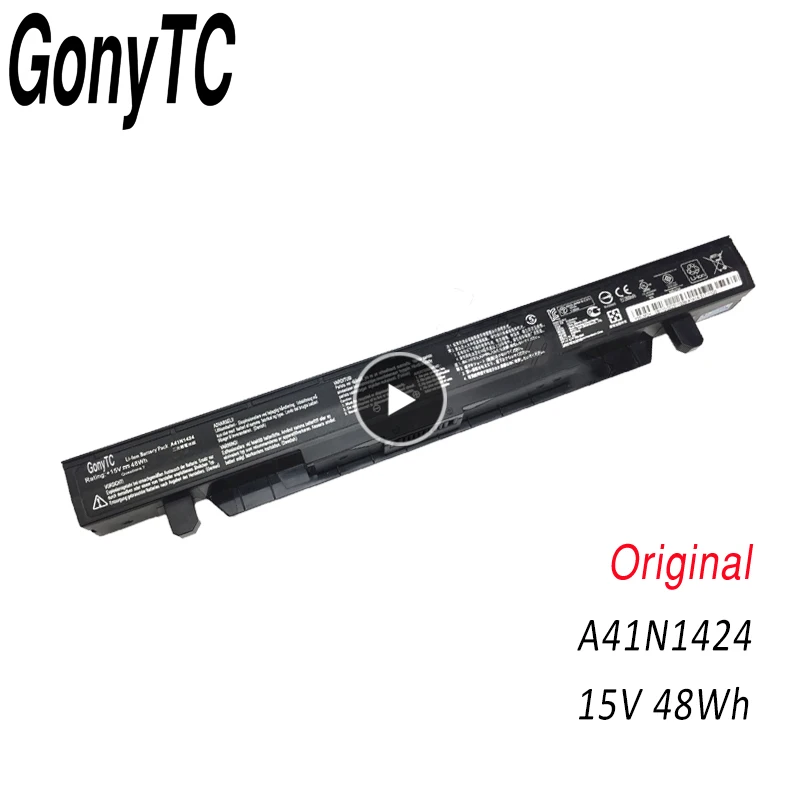 A41N1424 15V 48wh A41N1424 Laptop Battery for ASUS ROG ZX50 ZX50J ZX50JX ZX50V ZX50VW GL552 GL552VW GL552J GL552JX GL552V