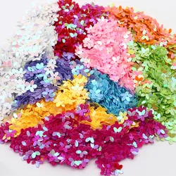 10mm 10g Five-Leaf Flower-Shaped PVC Bulk Mixed Sequined Star Glitter Sewing Clothing DIY Home Decoration Accessories Crafts