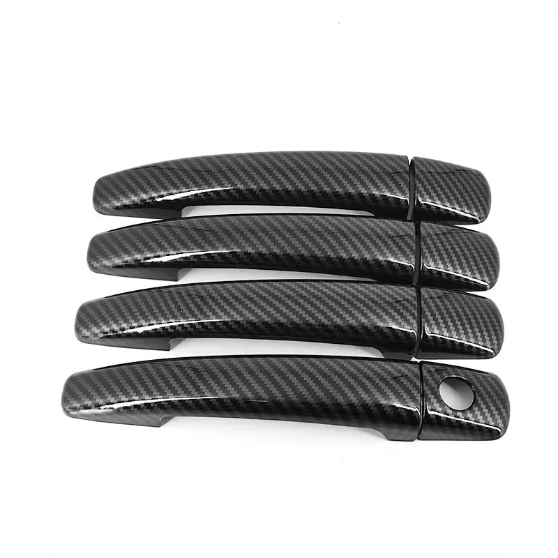 FUNDUOO FOR CITROEN C4 C4 PICASSO C6 PEUGEOT 207 308 407 CHROME Carbon Fiber DOOR HANDLE COVER TRIM CAR STYLING ACCESSORIES