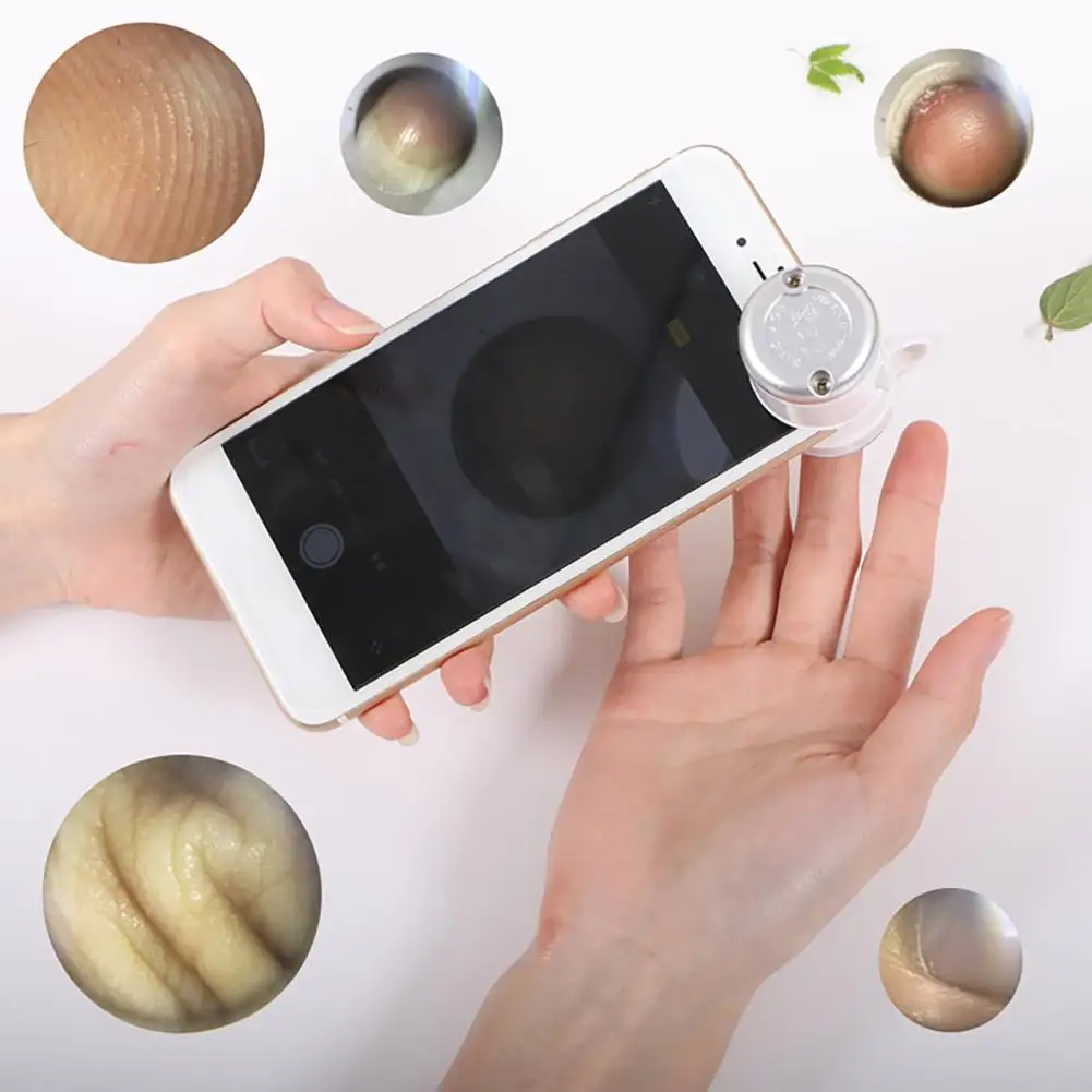 Điện Thoại Kính Hiển Vi Ống Kính Chống Xước Góc Rộng Có Đèn LED 30X Bên Ngoài Điện Thoại Vĩ Mô Phóng Đại Ống Kính Phụ Kiện Điện Thoại