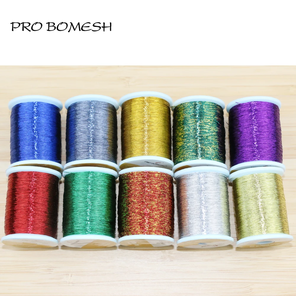 PROBOMESH 50M 300D metallic material rod guide ring tying thread rod DIY building guide refit repair modify guide fasten line