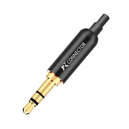 Imagen 2 del producto 10 Uds. Conectores estéreo de 3,5mm con cola protectora chapada en oro enchufe de 3 polos conector macho de 3,5mm conector para auriculares DIY