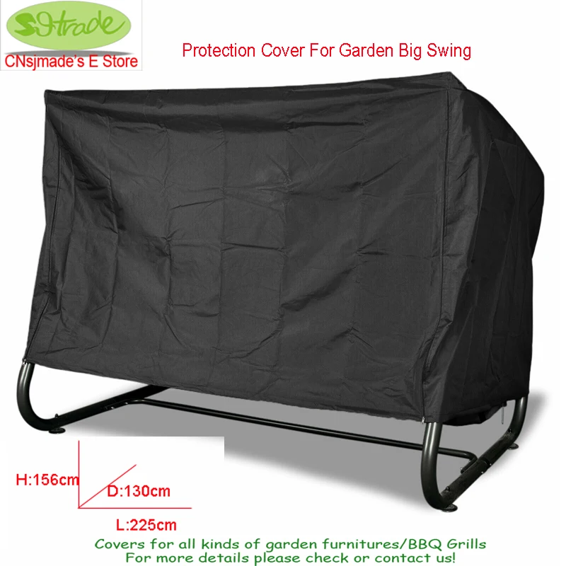 Protection Cover for Garden Big Swing -225x130xH156cm,Zipper closure.Outdoor Furniture Cover,custom made available