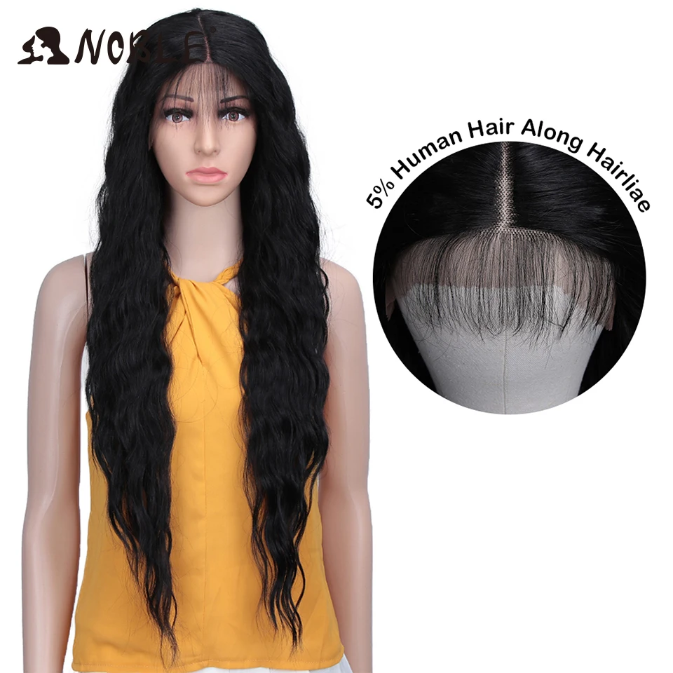 

Noble Synthetic Lace Wig Long Wavy Ombre Blonde Wig Natural Hair Wigs Part Synthetic Wigs For Black Women Lace Wigs