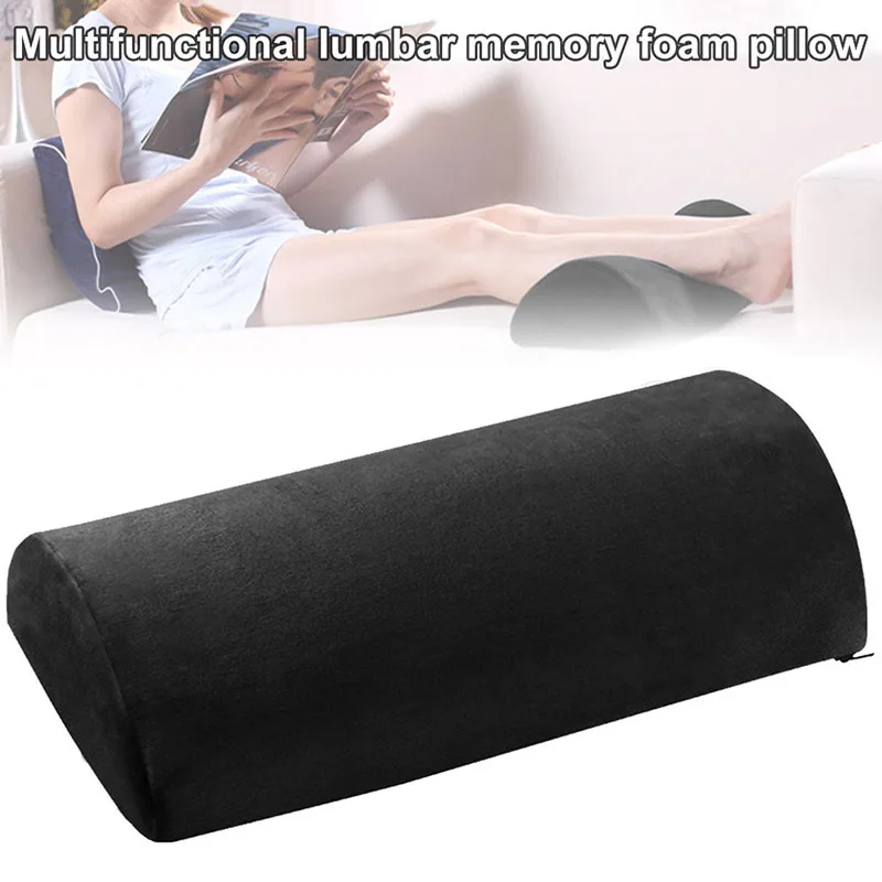 Half Moon Bolster Semi-Roll Pillow Ankle and Knee Support Elevation Back Lumbar Neck Relief  Pain Premium Quality Memory Foam