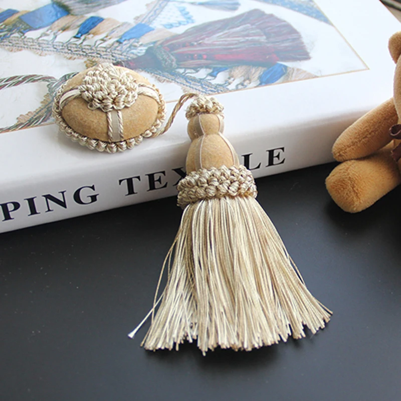 1Pc Flower Hanging Rope Silk Tassels Fringe Sewing Bang Tassel Trim Home Decor Tassels for DIY Embellish Curtain Accessories